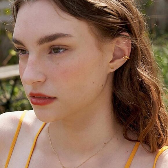 Bohemian Necklace Synthetic Turquoise 18K Gold Plated Adjustable Chain Gift - Picture 3 of 7